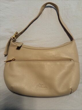 Stone Mountain Accessories Beige Leather Shoulder Hobo